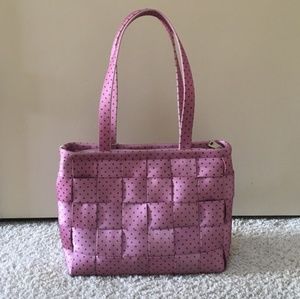 Pink polka dot Harvey's seatbelt purse